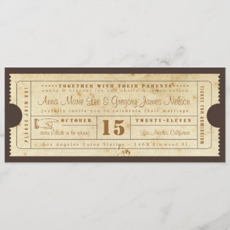 Vintage Ticket Invitation
