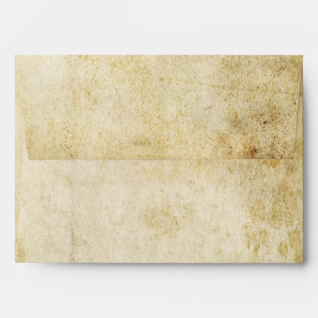 Vintage Ticket Wedding Envelopes (Back (Top Flap))