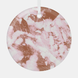 Vintage Tie Dye: Watercolor Print Glass Tree Decoration