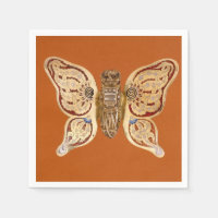 Vintage Tiffany Gold Butterfly Victorian Art