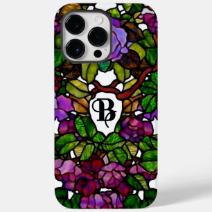 Vintage Tiffany Stained Glass Purple Roses  Case-Mate iPhone 14 Pro Max Case
