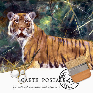 Vintage Tiger Decoupage Tissue Paper