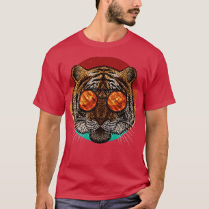 Vintage Tiger Face Wildlife Retro Animal Eighties T-Shirt