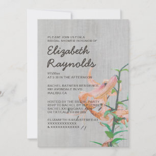 Vintage Tiger Lily Bridal Shower Invitations