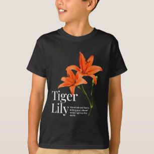Vintage Tiger Lily Flower Aesthetic Gardening Natu T-Shirt