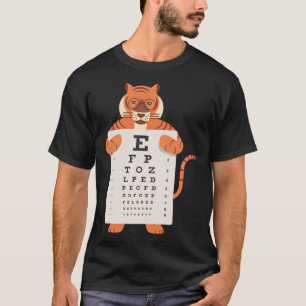 Vintage Tigers Baby Tiger Eye Chart Artistic Anima T-Shirt