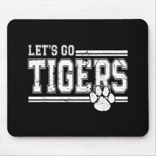 Vintage Tigers School Sports Name Retro Mouse Mat