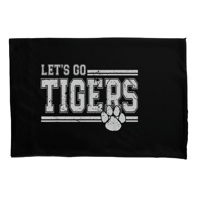 Vintage Tigers School Sports Name Retro Pillowcase (Front)