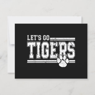 Vintage Tigers School Sports Name Retro Postcard