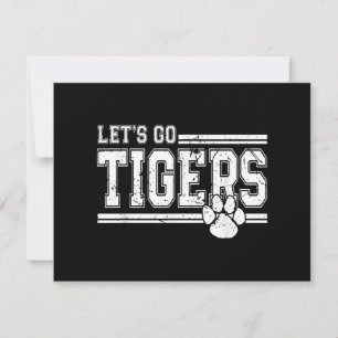 Vintage Tigers School Sports Name Retro Save The Date