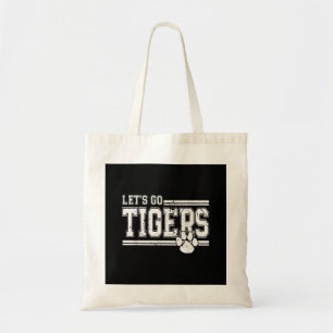 Vintage Tigers School Sports Name Retro Tote Bag