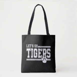 Vintage Tigers School Sports Name Retro Tote Bag