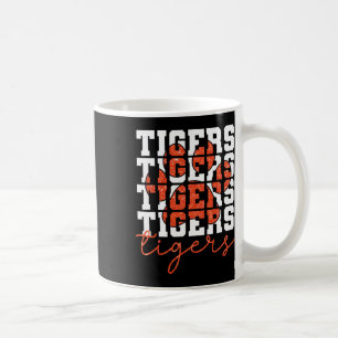 Vintage Tigers School Sports Name Spirit Back To S Coffee Mug