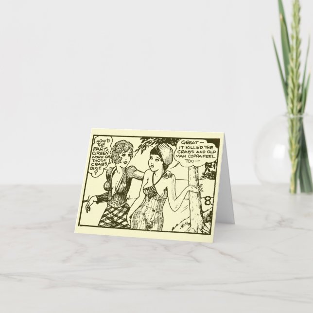 Vintage “Tijuana Bible” Folded Note Card (Front)