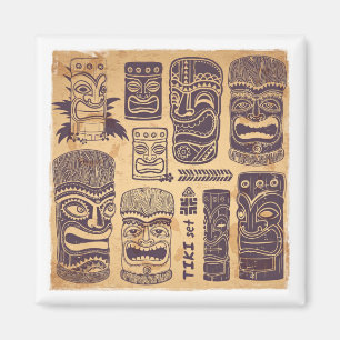 Vintage Tiki Set Magnet