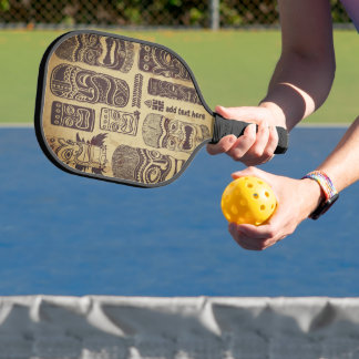 Vintage Tiki Set Personalised Pickleball Paddle