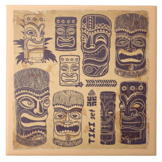 Vintage Tiki Set Tile