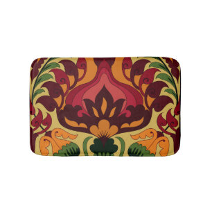 Vintage tile, Art Nouveau decor. Bath Mat