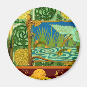 Vintage Tile Design Arts and Crafts Art Nouveau Magnet