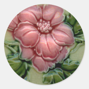 Vintage Tile Designs Arts and Crafts Art Nouveau Classic Round Sticker