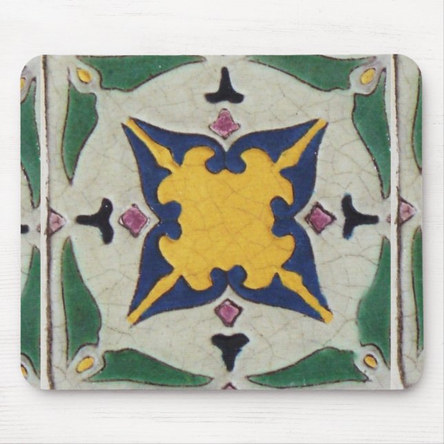 Vintage Tile Mouse Mat (Front)