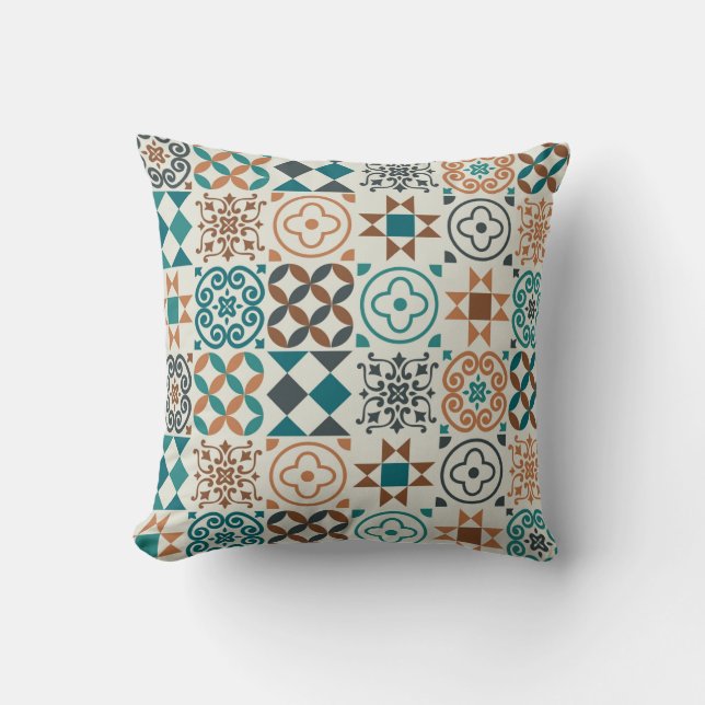 vintage tile pattern. Vintage illustration Cushion (Front)