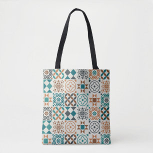 vintage tile pattern. Vintage illustration Tote Bag