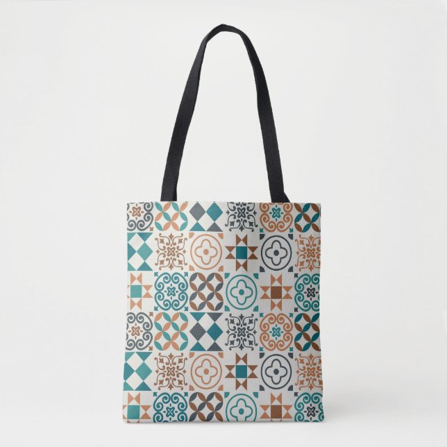 vintage tile pattern. Vintage illustration Tote Bag (Front)