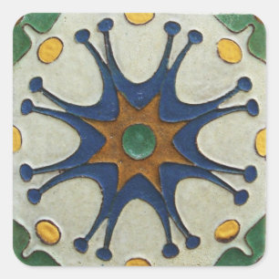 Vintage Tile Square Sticker