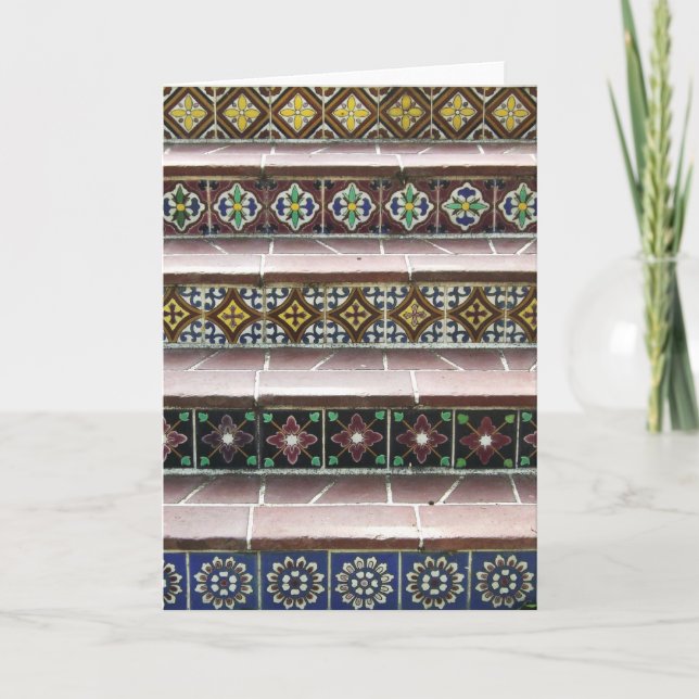 Vintage Tile Stairs Card (Front)