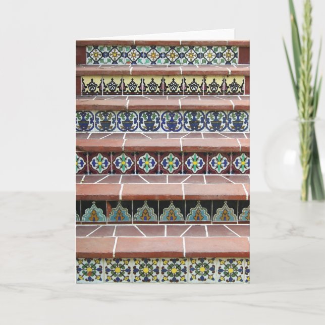 Vintage Tile Stairs Card (Front)