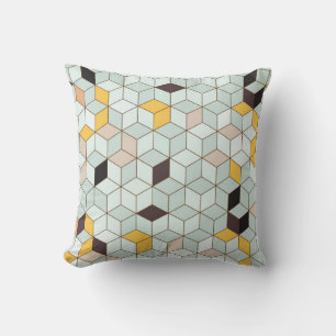 Vintage tiles background designed from geometric s cushion