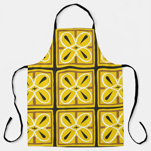Vintage tiles, illustration pattern  apron (Front)