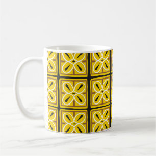 Vintage tiles, illustration pattern coffee mug
