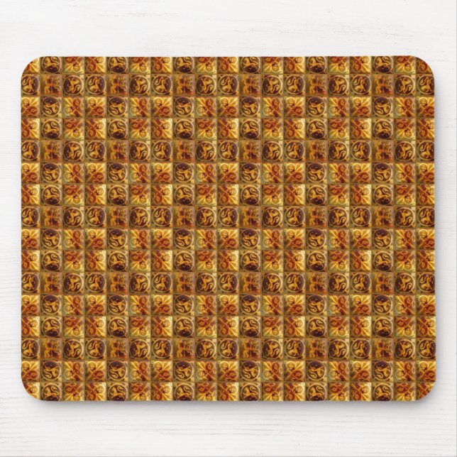 Vintage Tiles Mouse Mat (Front)