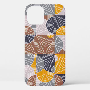 Vintage tiles pattern, abstract seamless backgroun iPhone 12 case