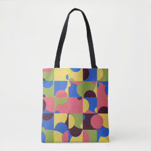 Vintage tiles pattern, abstract seamless backgroun tote bag