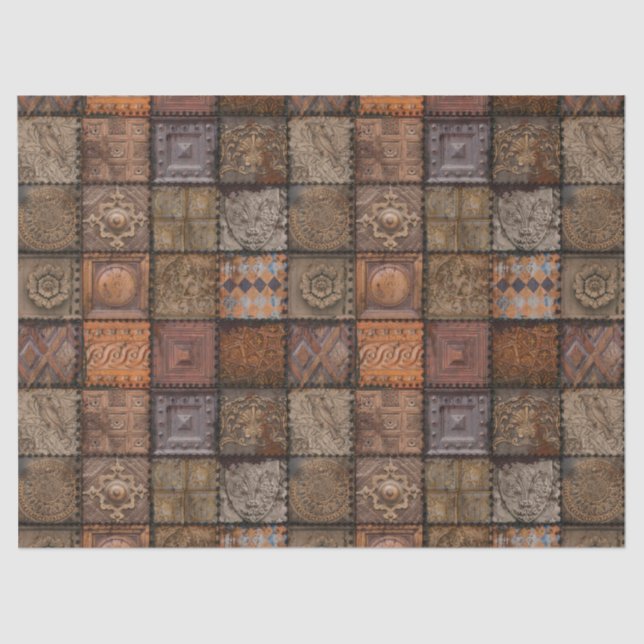 Vintage Tiles Tissue or Decoupage Paper (Front)