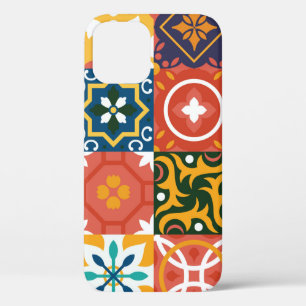 Vintage tiles Vintage background. Traditional geom iPhone 12 Case