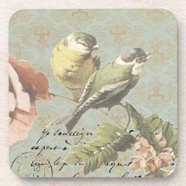 Vintage Time Flies...cork coasters (Front)