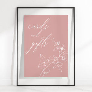 Vintage Timeless Floral Baby Shower Cards Gifts Poster