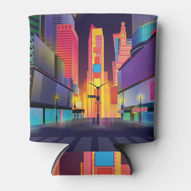 Vintage Times Square New York Can Cooler (Front)