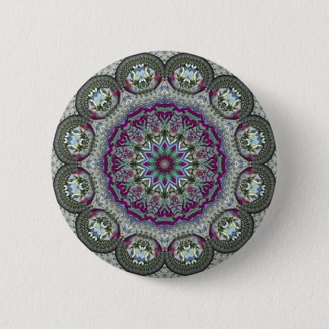 Vintage Tin - Paisley Print 6 Cm Round Badge (Front)