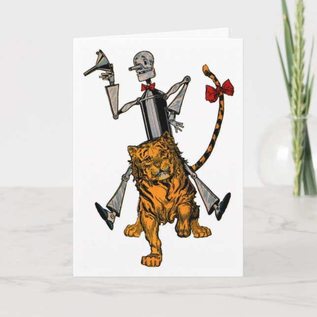 Vintage Tinman and Lion Card (Front)