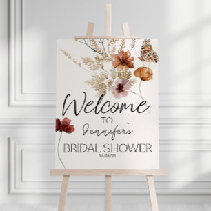 Vintage Tiny Floral Elegant Blooms Bridal Shower Poster