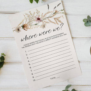 Vintage Tiny Floral Game Where Were We Flyer