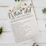 Vintage Tiny Floral Game Would the Groom Say Flyer<br><div class="desc">What would the Groom Say bridal shower game.  Tiny blooms vintage collection.  Watercolor botanical,  tender and absolutely tiny watercolor flowers.  Matching items to complete your event collection are available in our Zazzle store!</div>