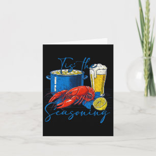 Vintage tis the seasoning crawfish boil season men card
