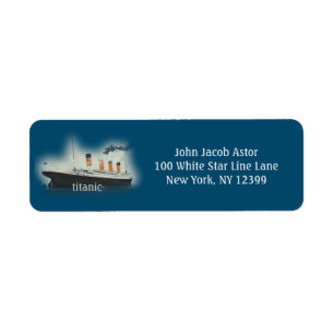 Vintage Titanic Ocean Ship Return Address