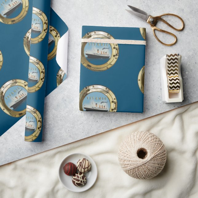 Vintage Titanic Porthole Wrapping Paper (Crafts)